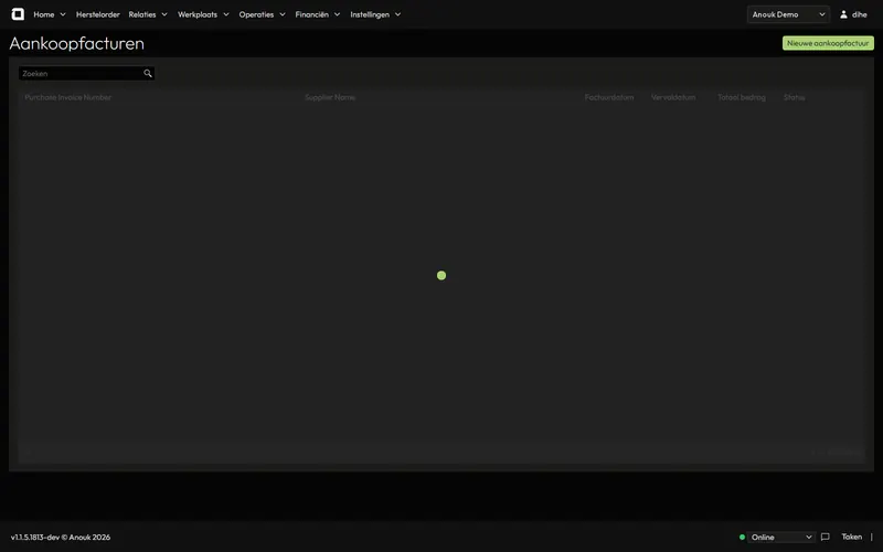 Purchase invoice overview